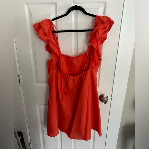 Marvelous Time Orange Ruffled Mini Dress - Picture 5 of 6